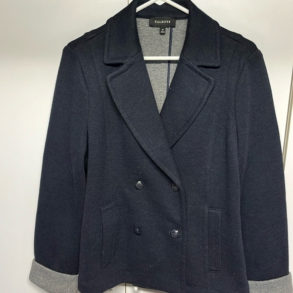 Talbots Pea Coat Black - Picture 1 of 12